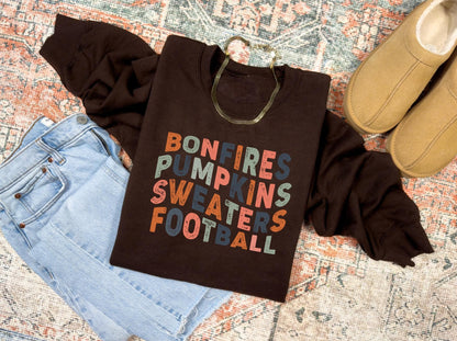 bonfires pumpkins sweaters football