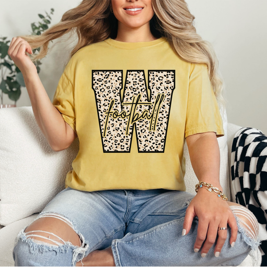 Custom initial leopard football