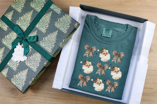 Santa Bows Comfort Colors