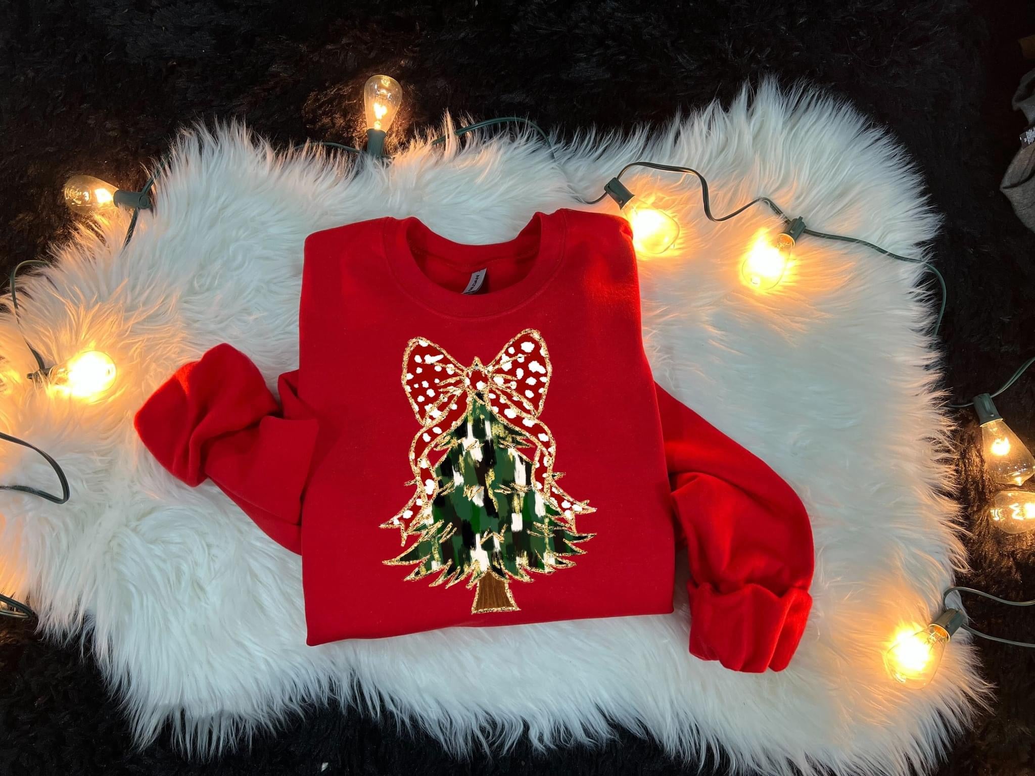 Red Christmas Tree Bow
