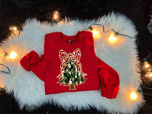 Red Christmas Tree Bow