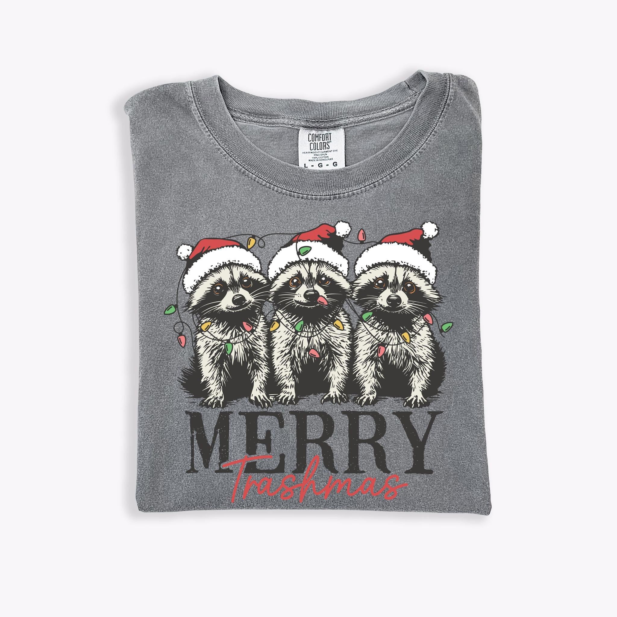 Merry Trashmas Raccoons Comfort Colors