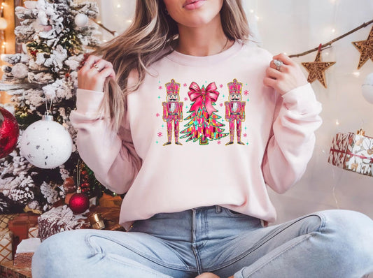 Pink Christmas Tree Nutcrackers