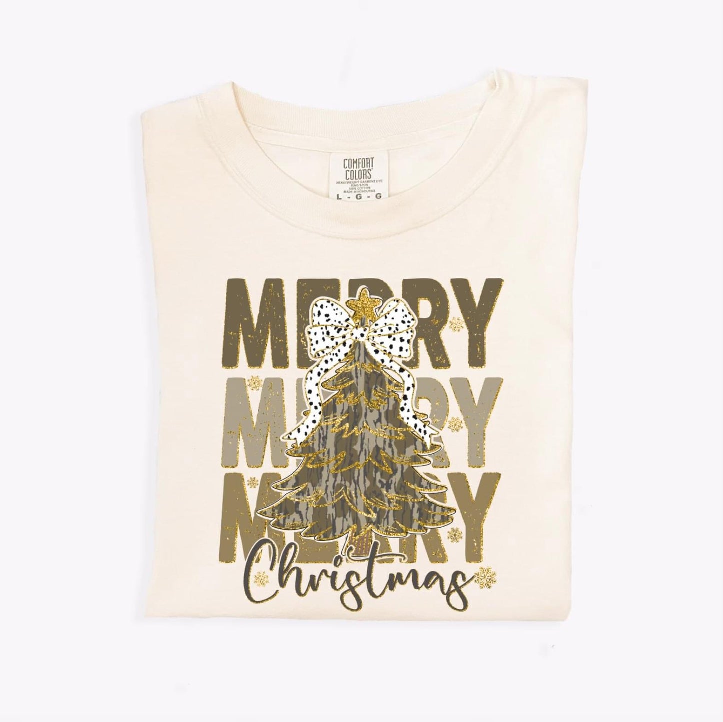 Merry Christmas Camo Tree Comfort Colors