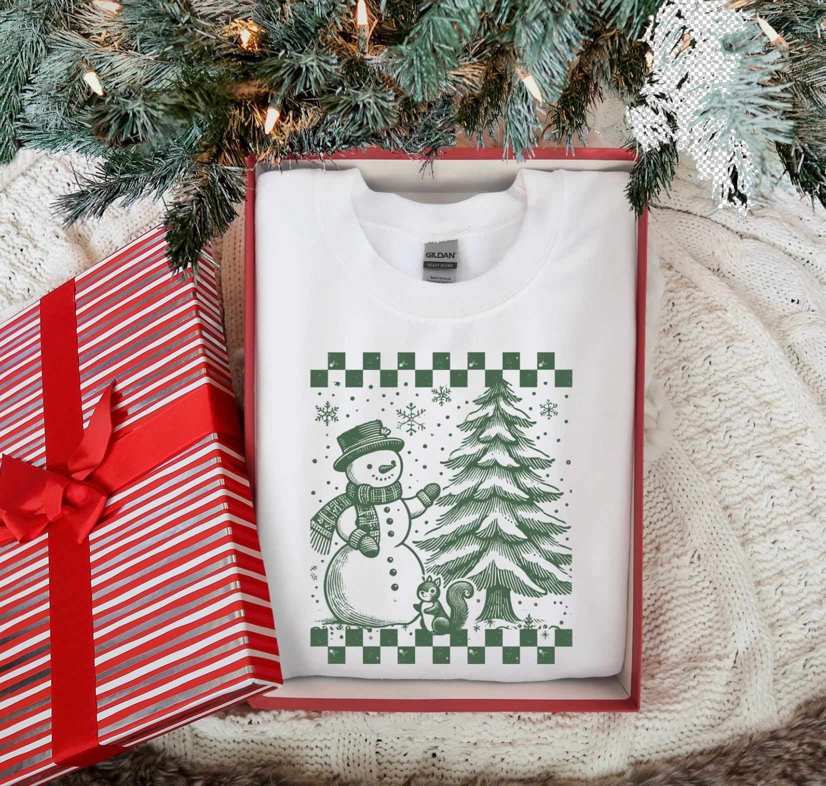 Snowman Checkered Comfort Colors