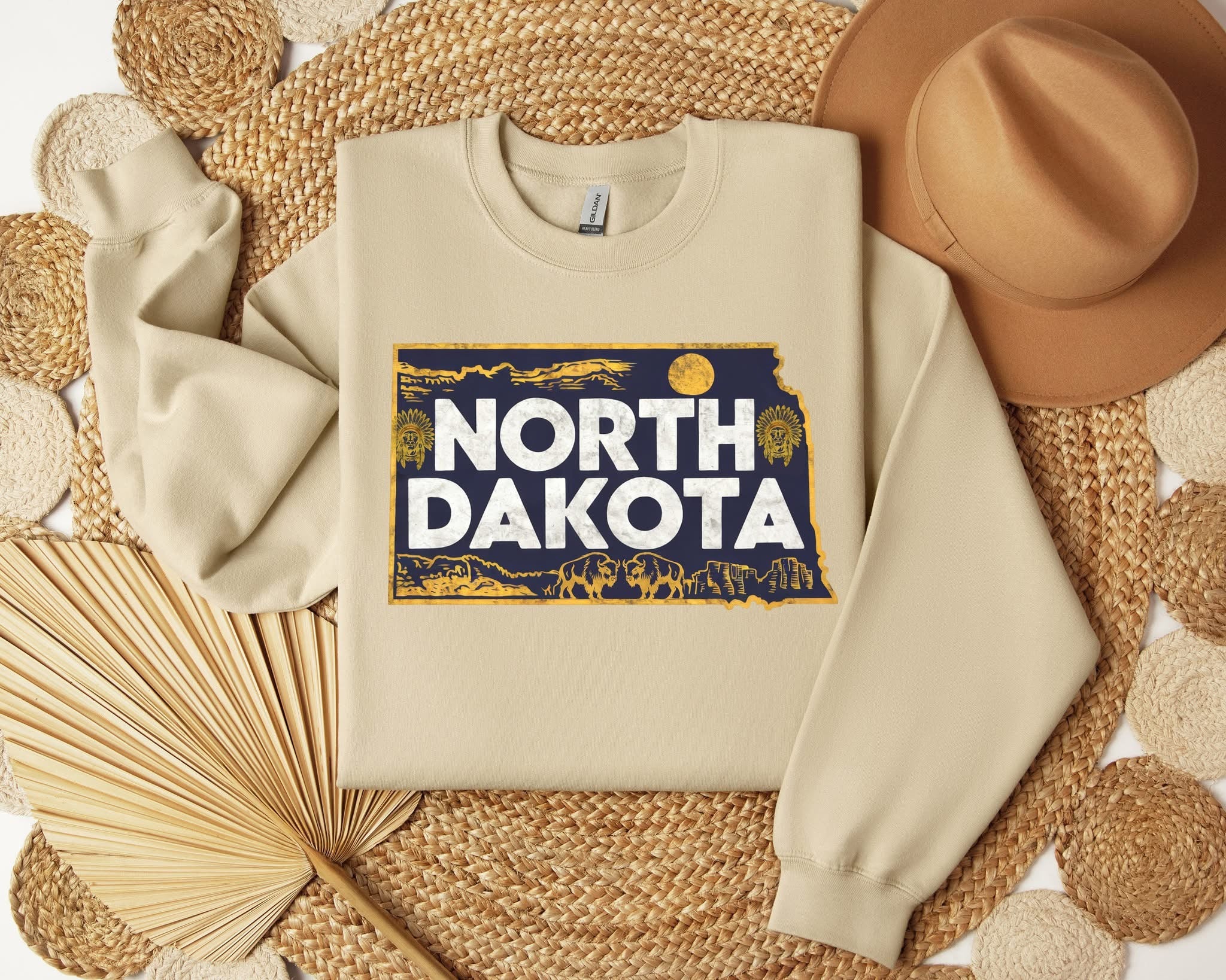 Retro State North Dakota