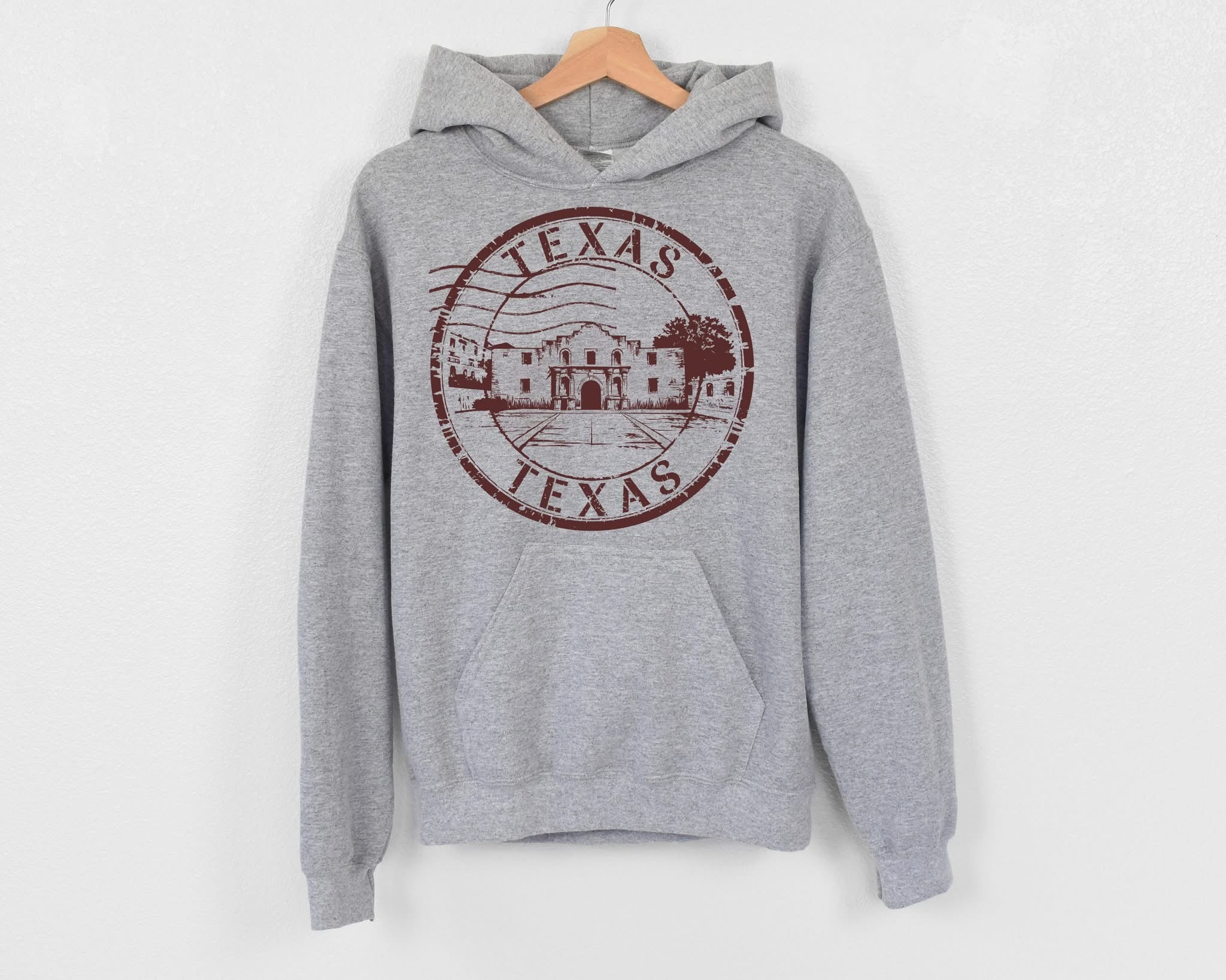 Texas Stamp Hooded Fleece