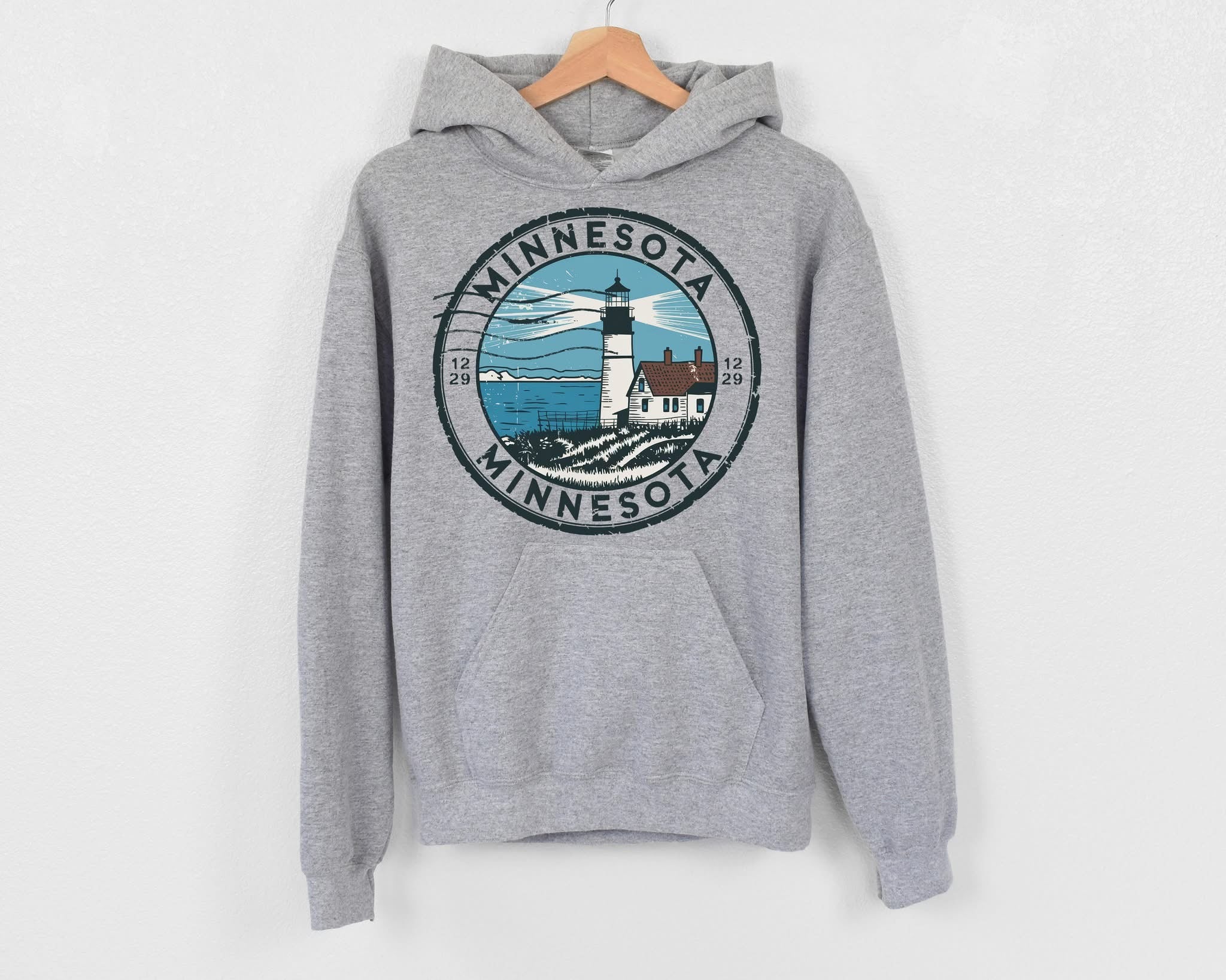 Minnesota Stamp Hooded Fleece