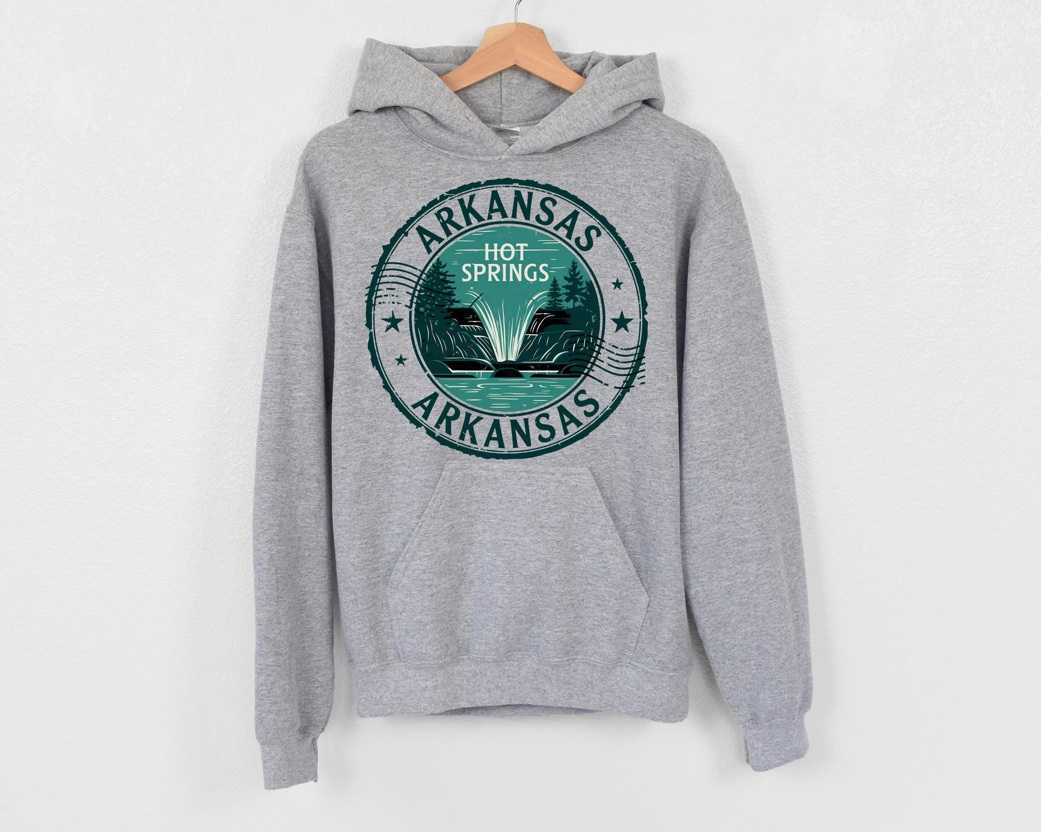 Arkansas Stamp Hooded Fleece