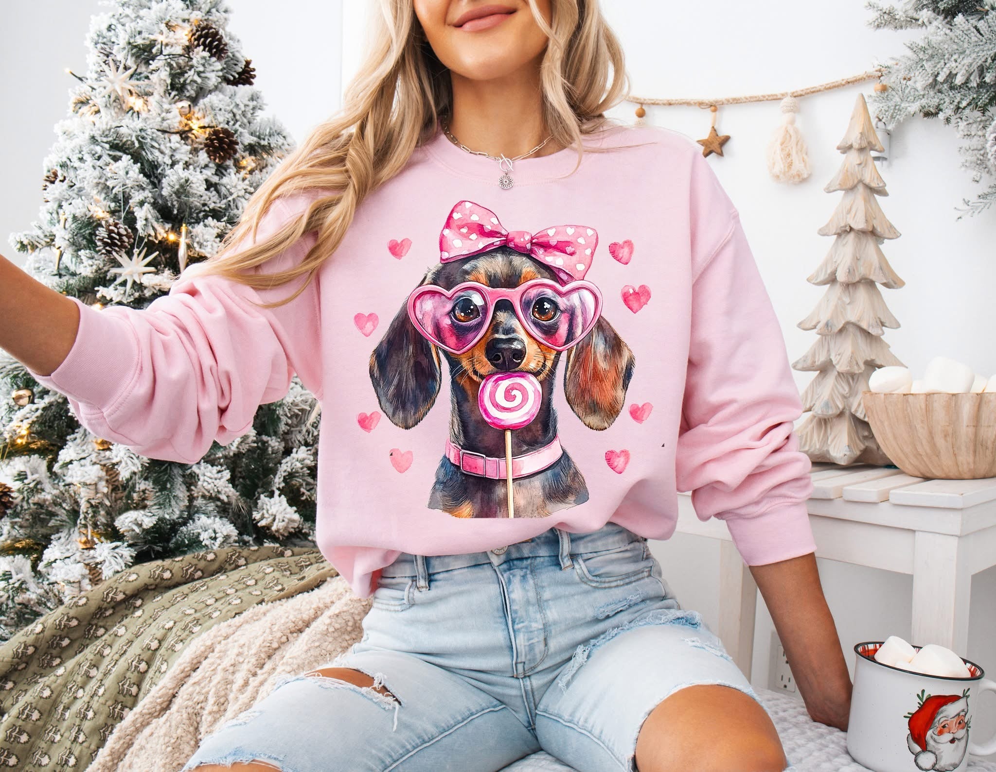 Short Hair Dachshund Valentines Gum