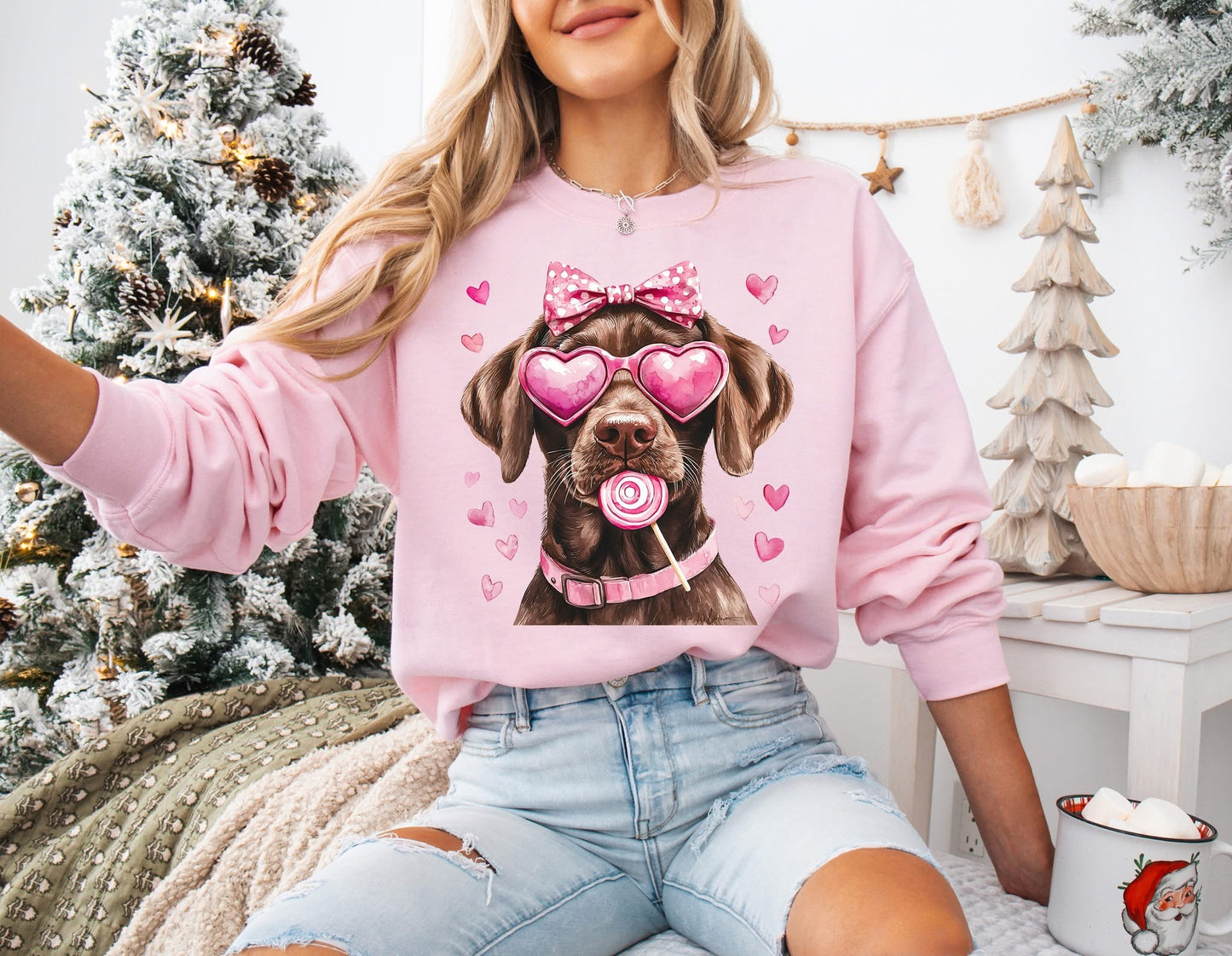 Chocolate lab Valentines Gum