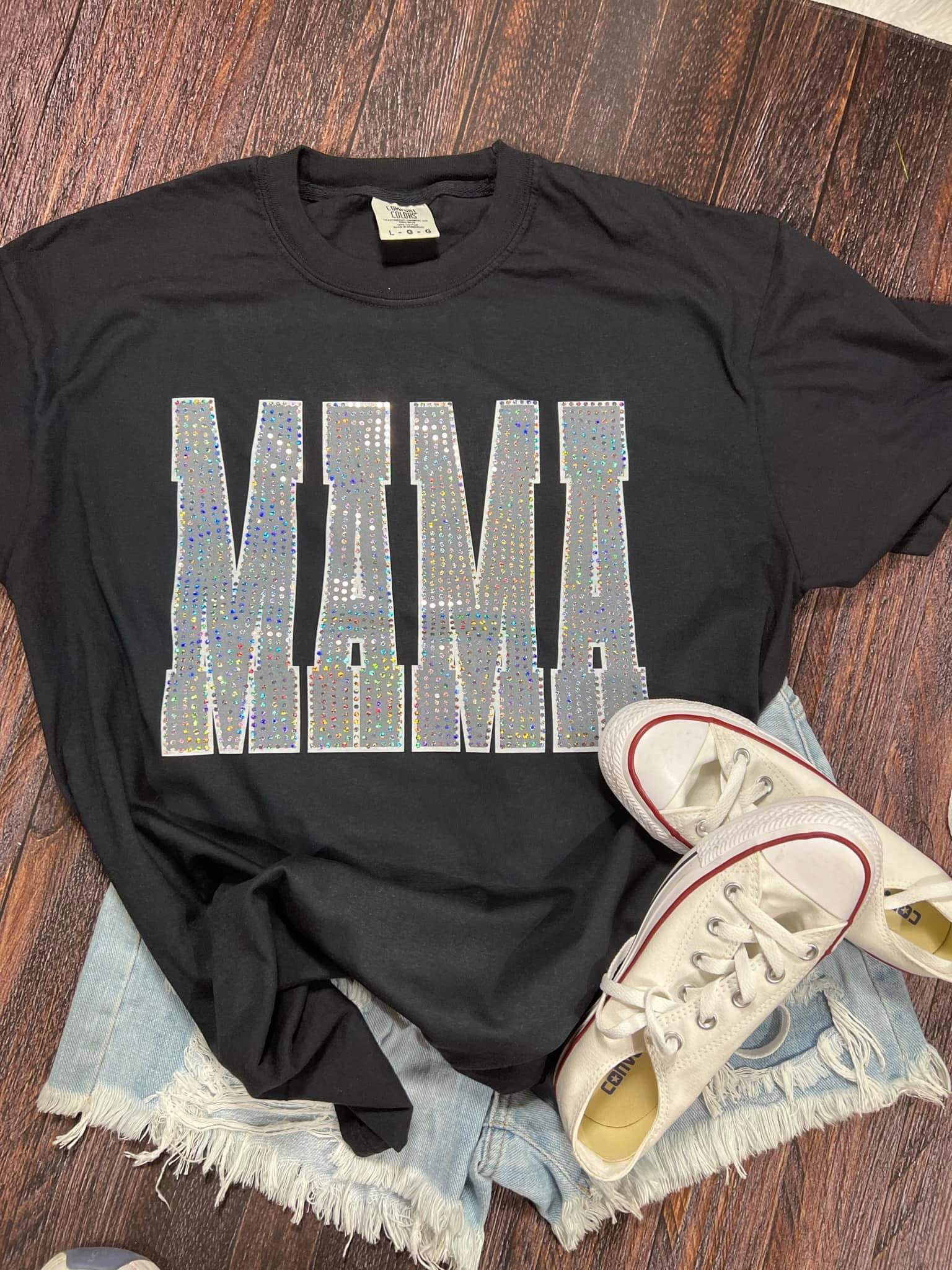 Mama Silver Spangle Comfort Colors