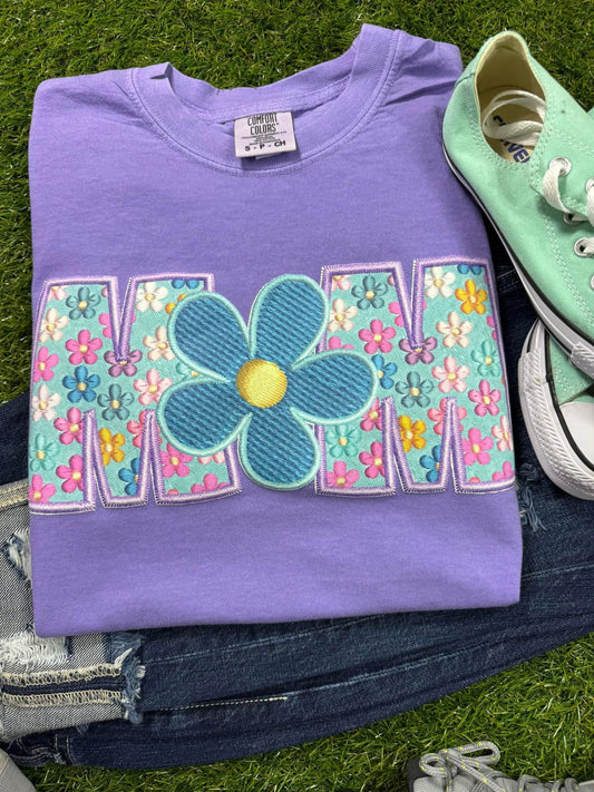 MOM Large Flower Printed Puff