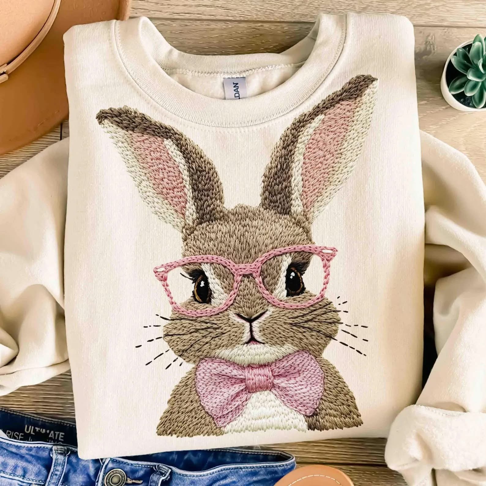 Rabbit With Glasses and Bow