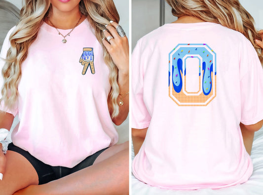 Custom Pocket Blue Drip And Sport Numbers