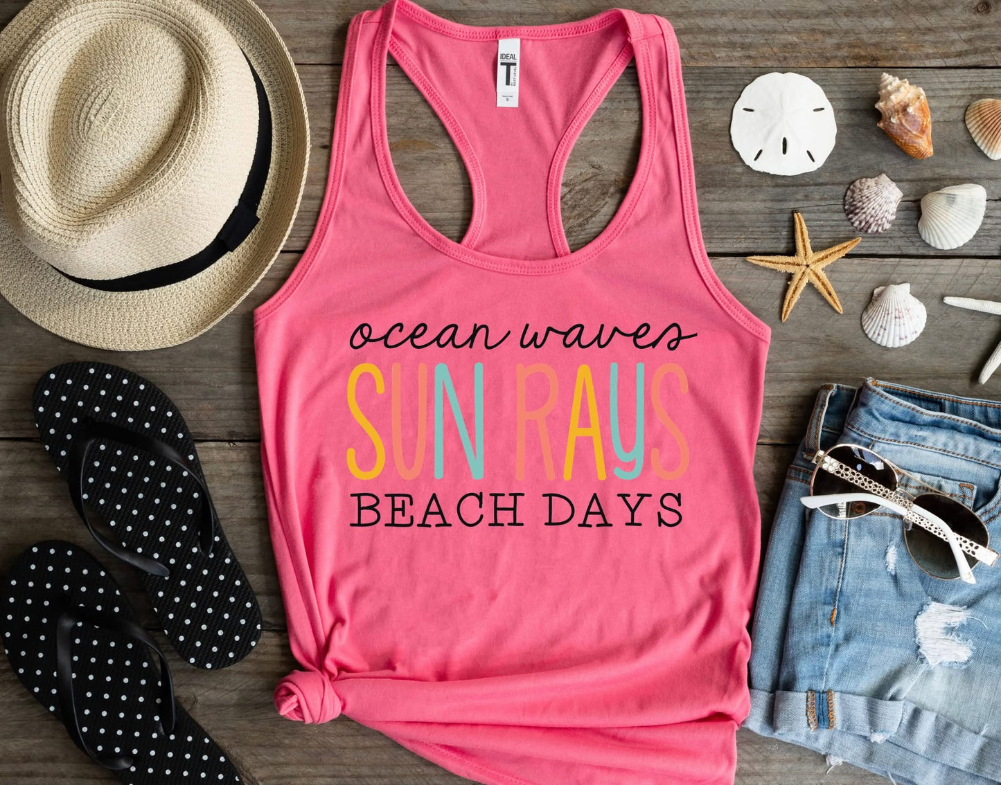 ocean waves sun rays beach days