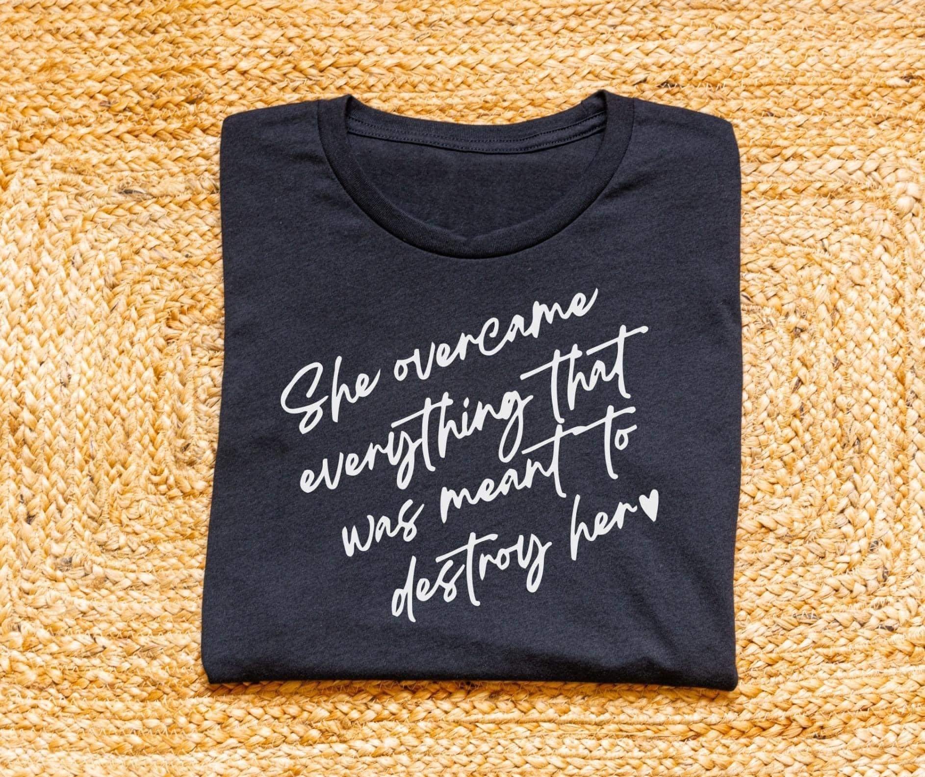 She Overcame Short Sleeve