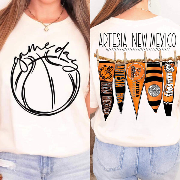 Artesia New Mexico  basketball Pennant Flags Short Sleeve