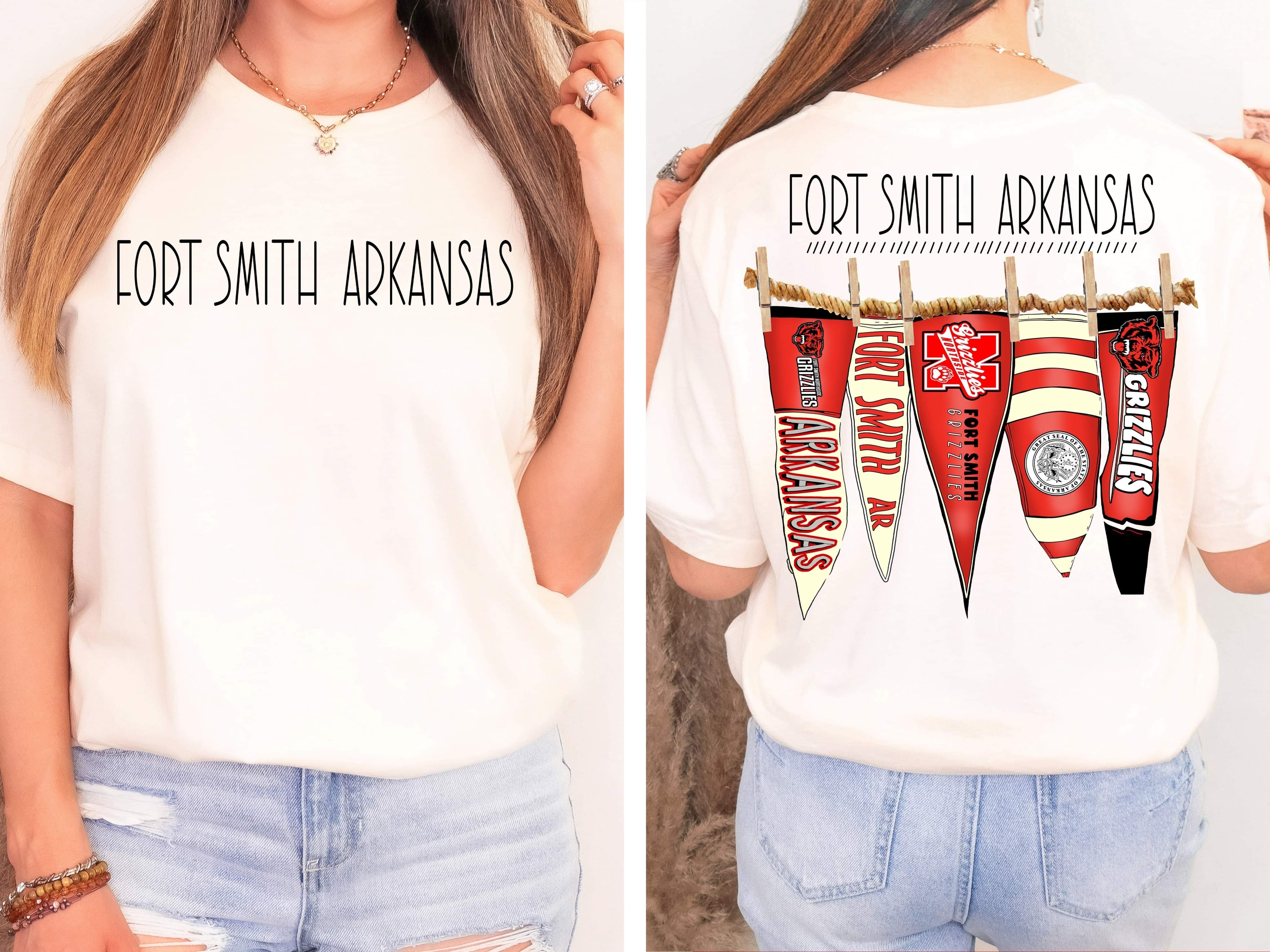 Fort Smith Arkansas Pennant Flags Comfort Colors
