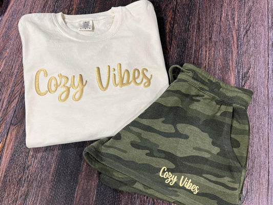 Cozy Vibes Metallic Gold Puff Comfort Colors