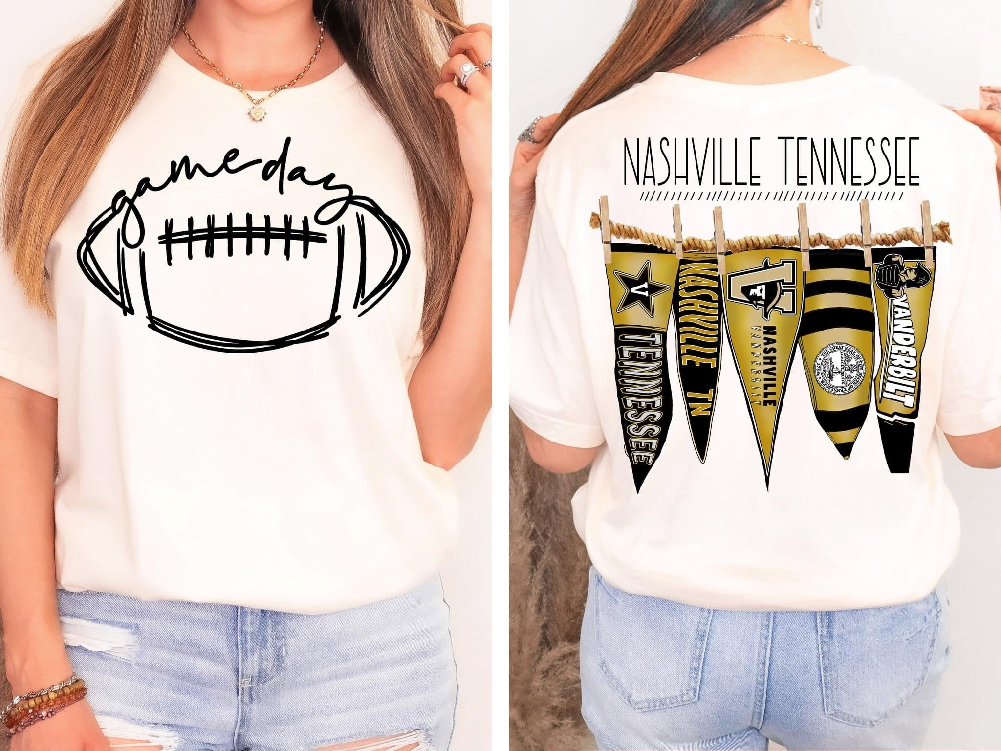 Nashville Tennessee Pennant Flags Comfort Colors