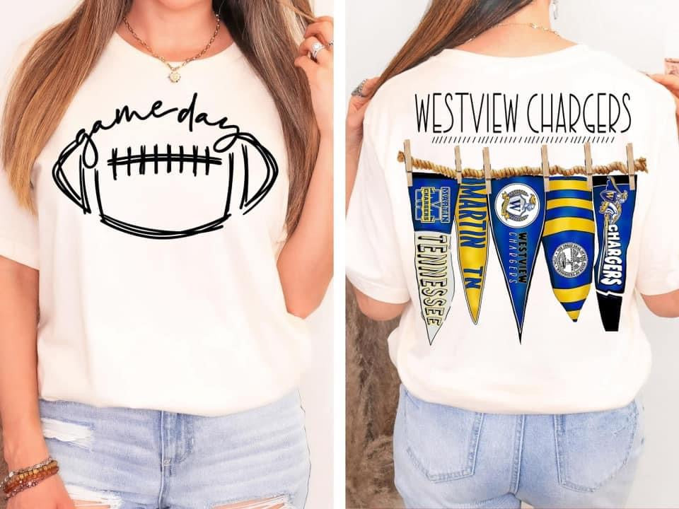 Westview Chargers Pennant Flags Comfort Colors