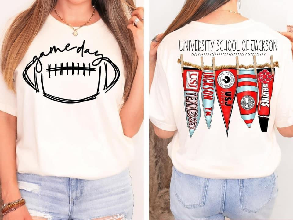 University School of Jackson Pennant Flags Comfort Colors