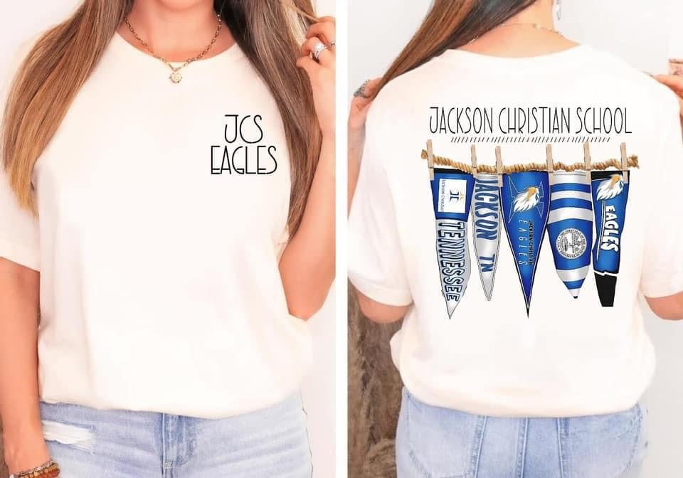 Jackson Christian SchoolJCS Eagles Pennant Flags Comfort Colors