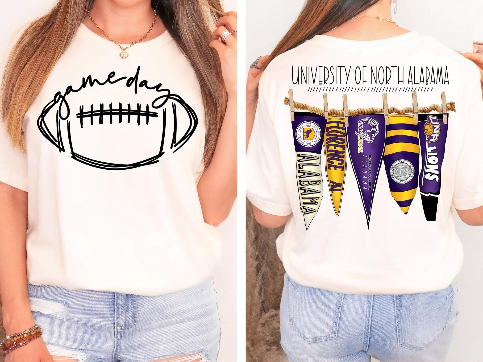 University Of North Alabama Pennant Flags Comfort Colors