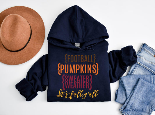 Football Pumpkins Sweater Weather Fleece