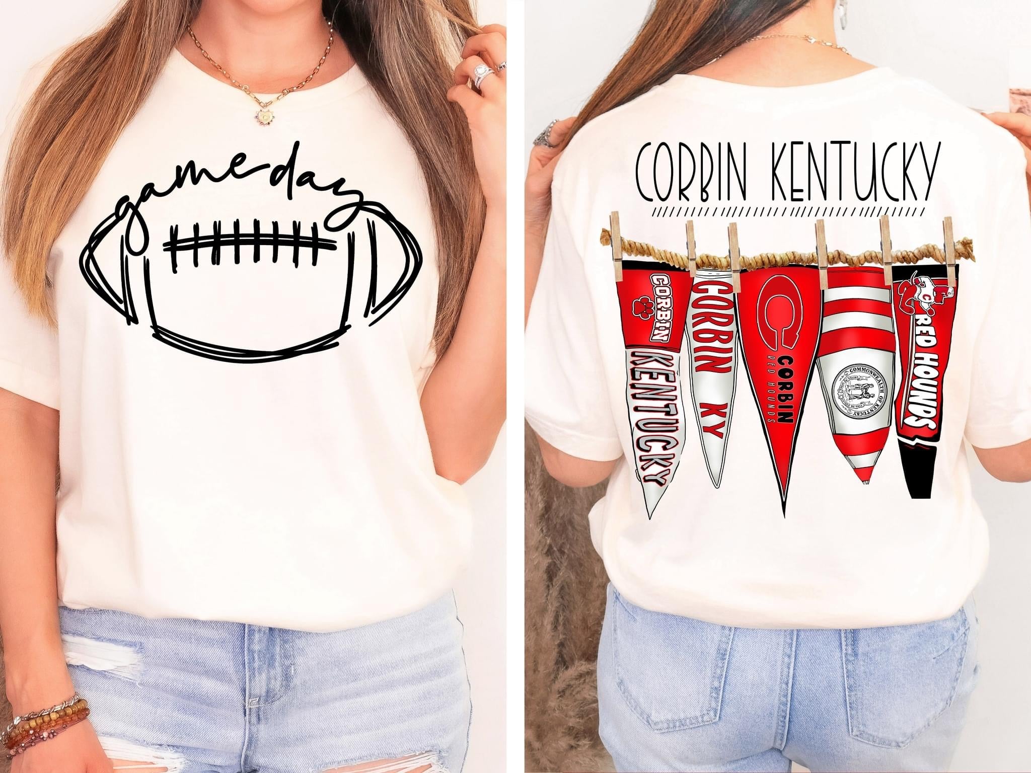 Corbin Kentucky Pennant Flags Comfort Colors