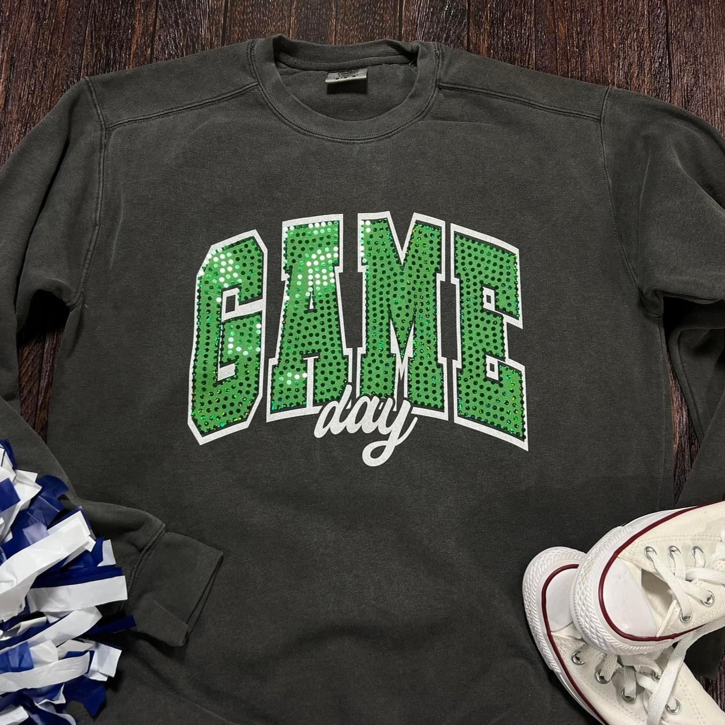 Game Day Green Spangle Short Sleeve