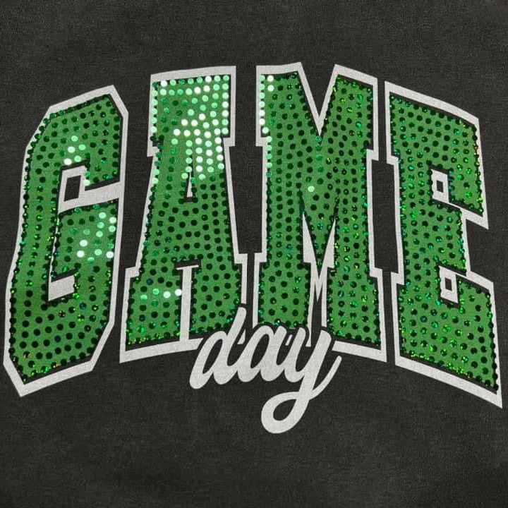 Game Day Green Spangle Short Sleeve