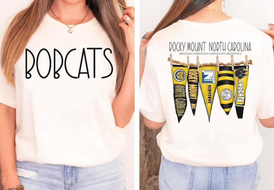 Rocky Mount North Carolina Bobcats Pennant Flags Short Sleeve