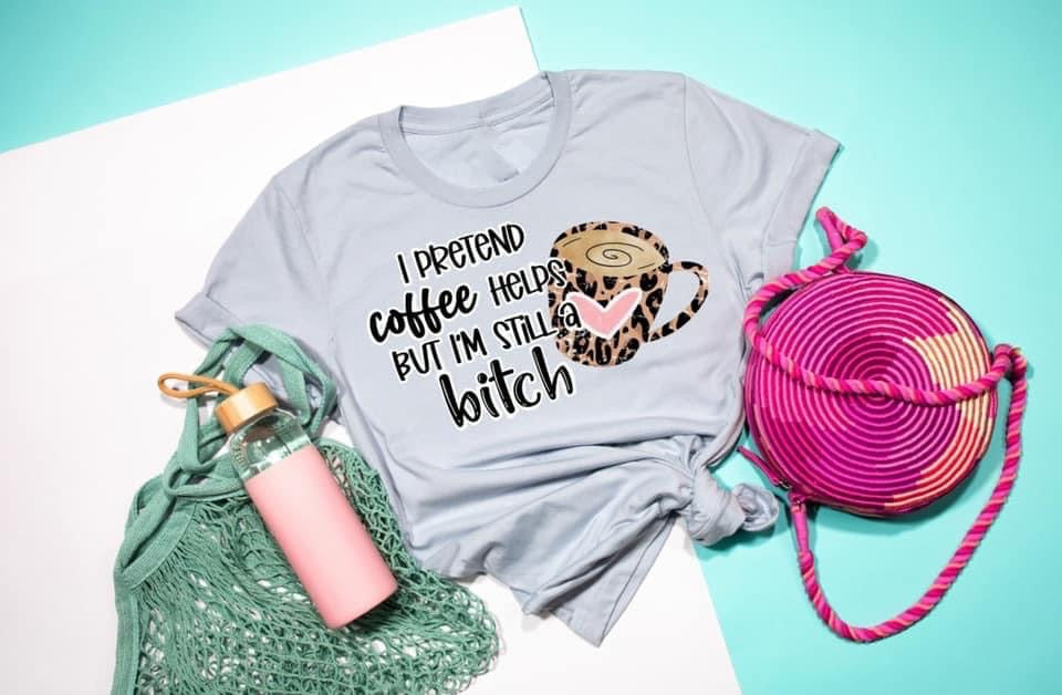 I Pretend Coffee Helps Short Sleeve