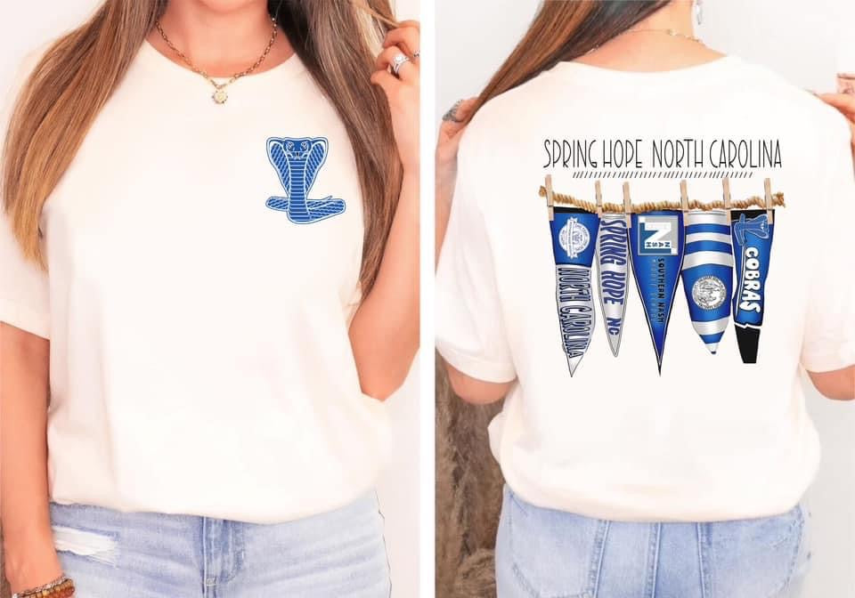 Spring Hope North Carolina Pennant Flags Short Sleeve
