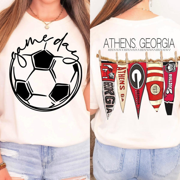 Game Day Athens Georgia Soccer Flags Comfort Colors