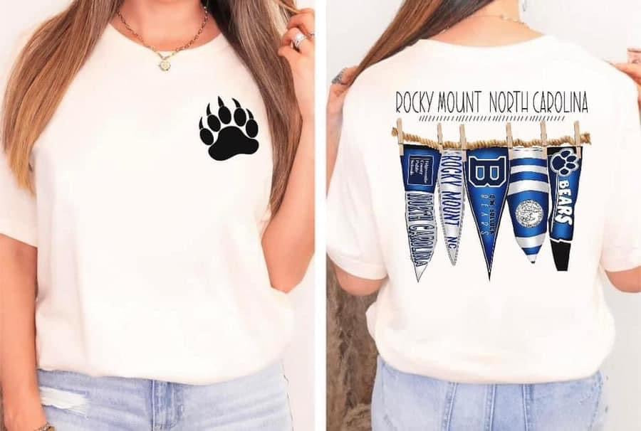 Rocky Mount NC Bears Pennant Flags Comfort Colors