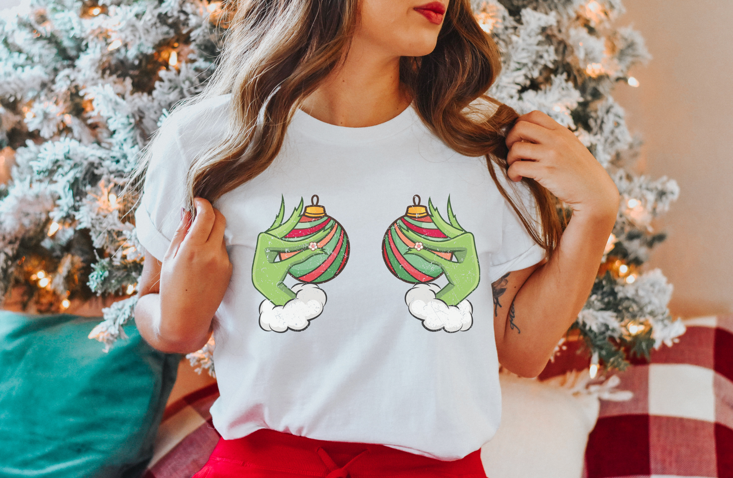 Green Man Hands and Ornaments