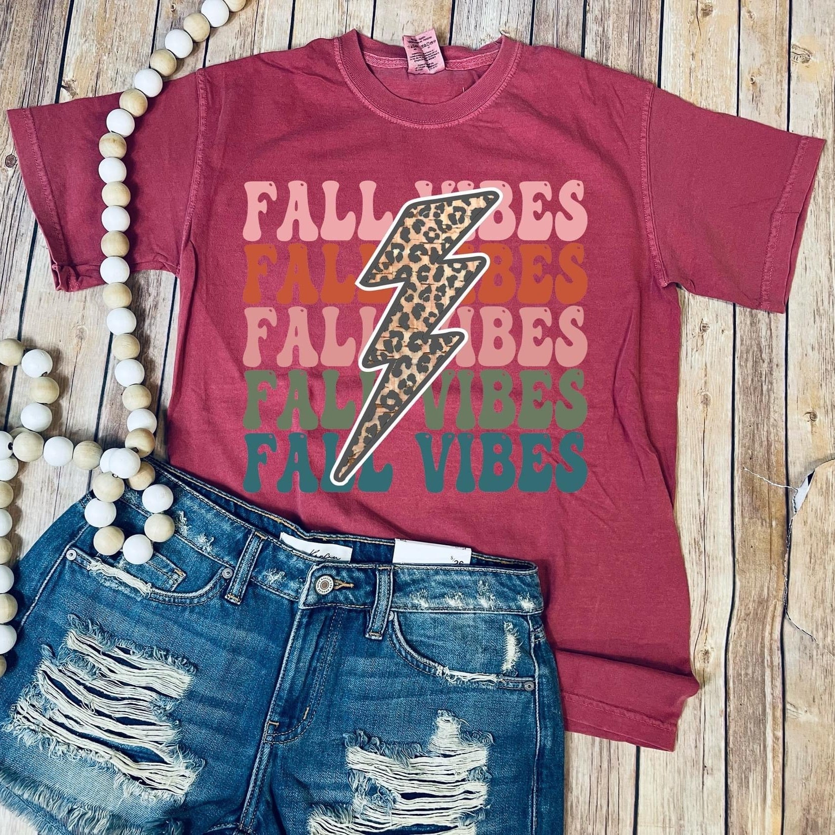 Fall Vibes Lightning Bolt Comfort Colors