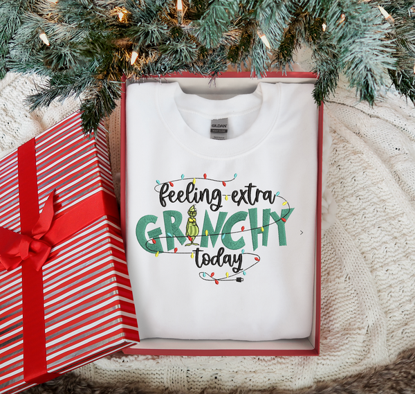Feeling Grinchy Embroidered