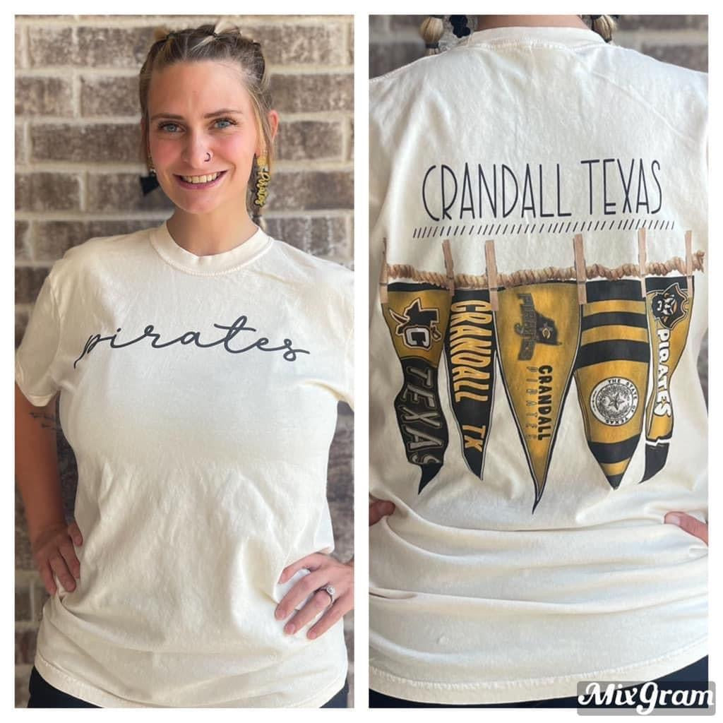 Crandall Texas Pirates Pennant Flags Comfort Colors