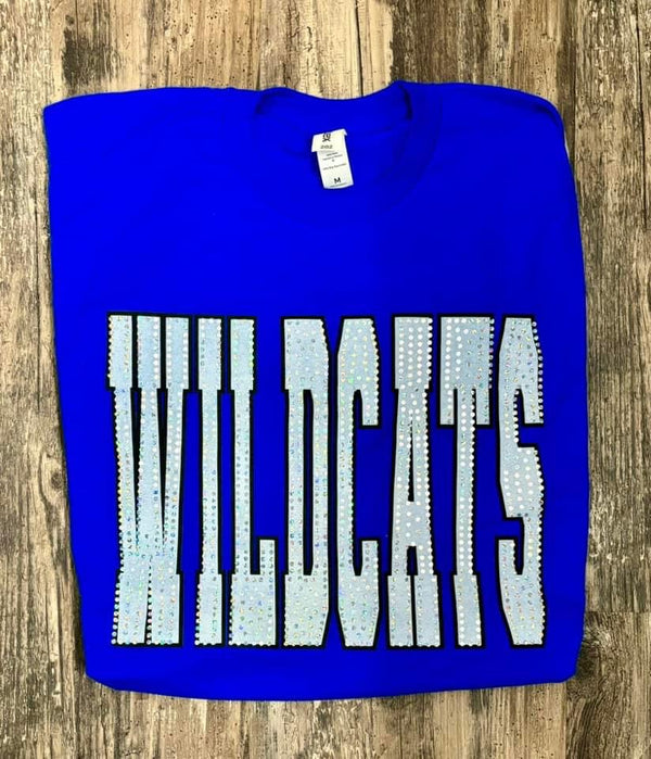 Wildcats white Inside black Outline Spangle