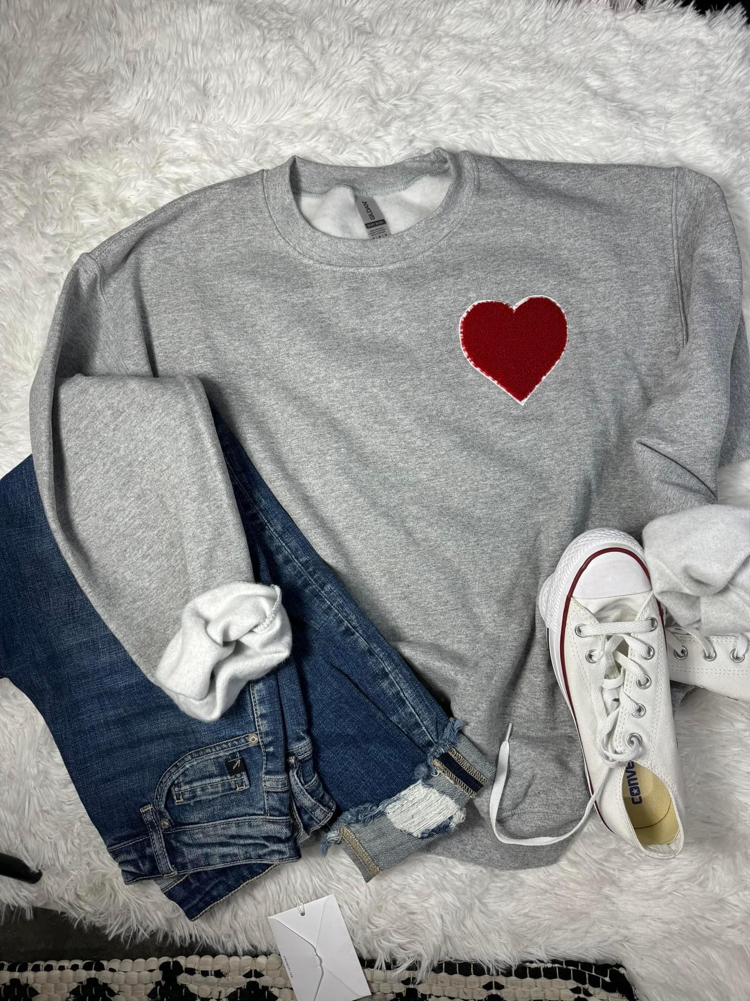 Chenille Patch Red Heart