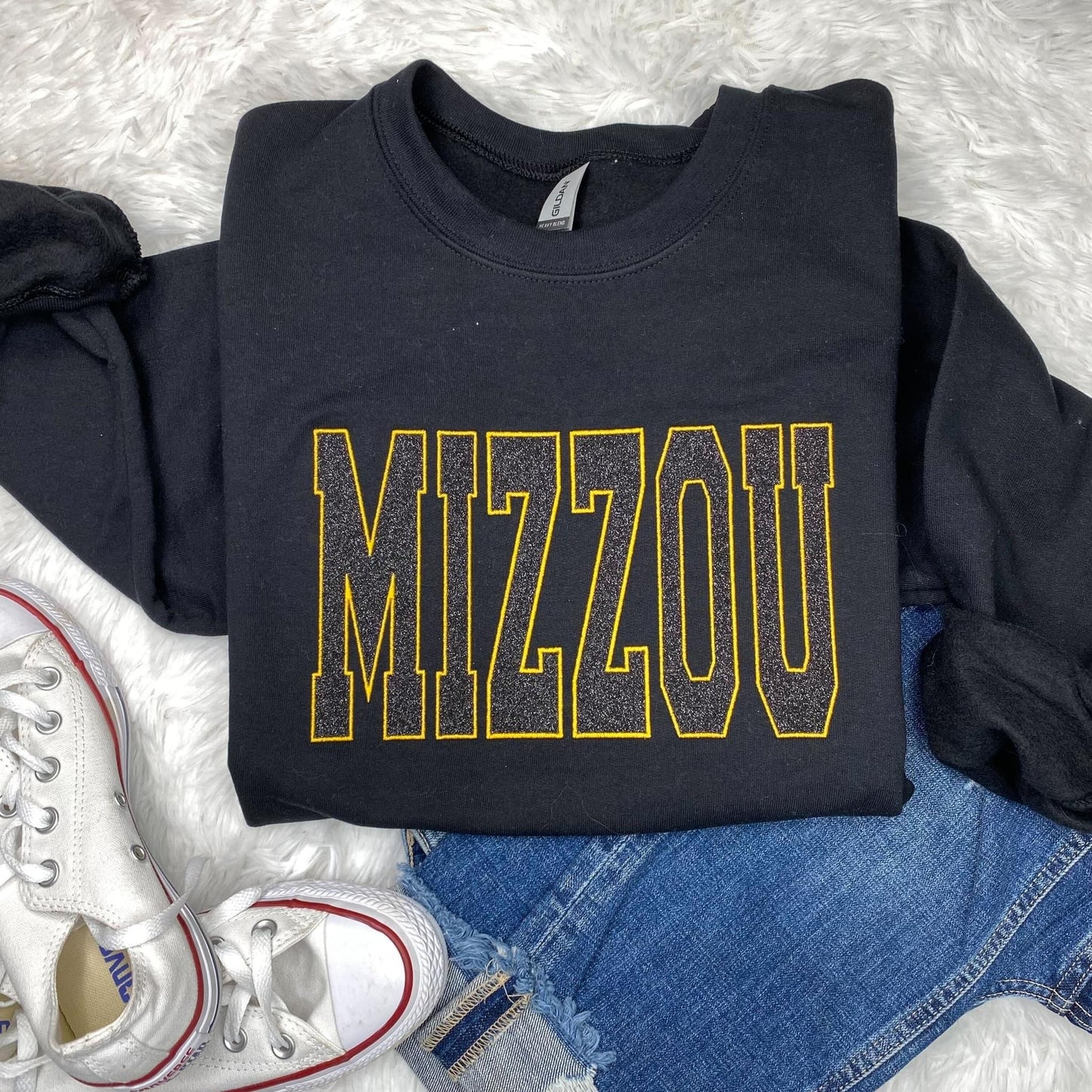 Mizzou Glitter Embroidery
