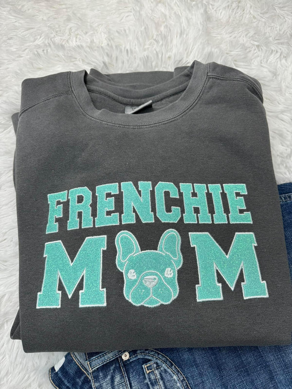 Frenchie Mom Glitter Embroidery Glow In The Dark