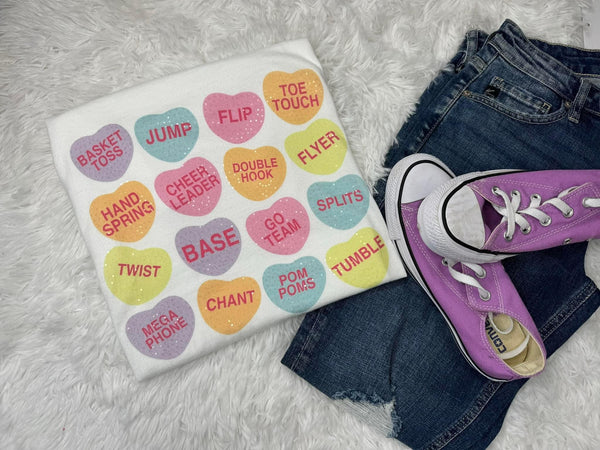 Cheer Conversation Hearts Spangle Comfort Colors