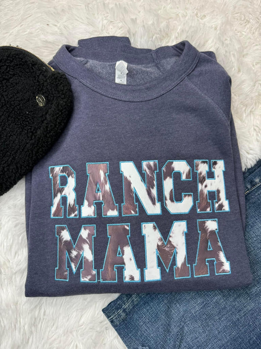 Cowprint Embroidery Fleece