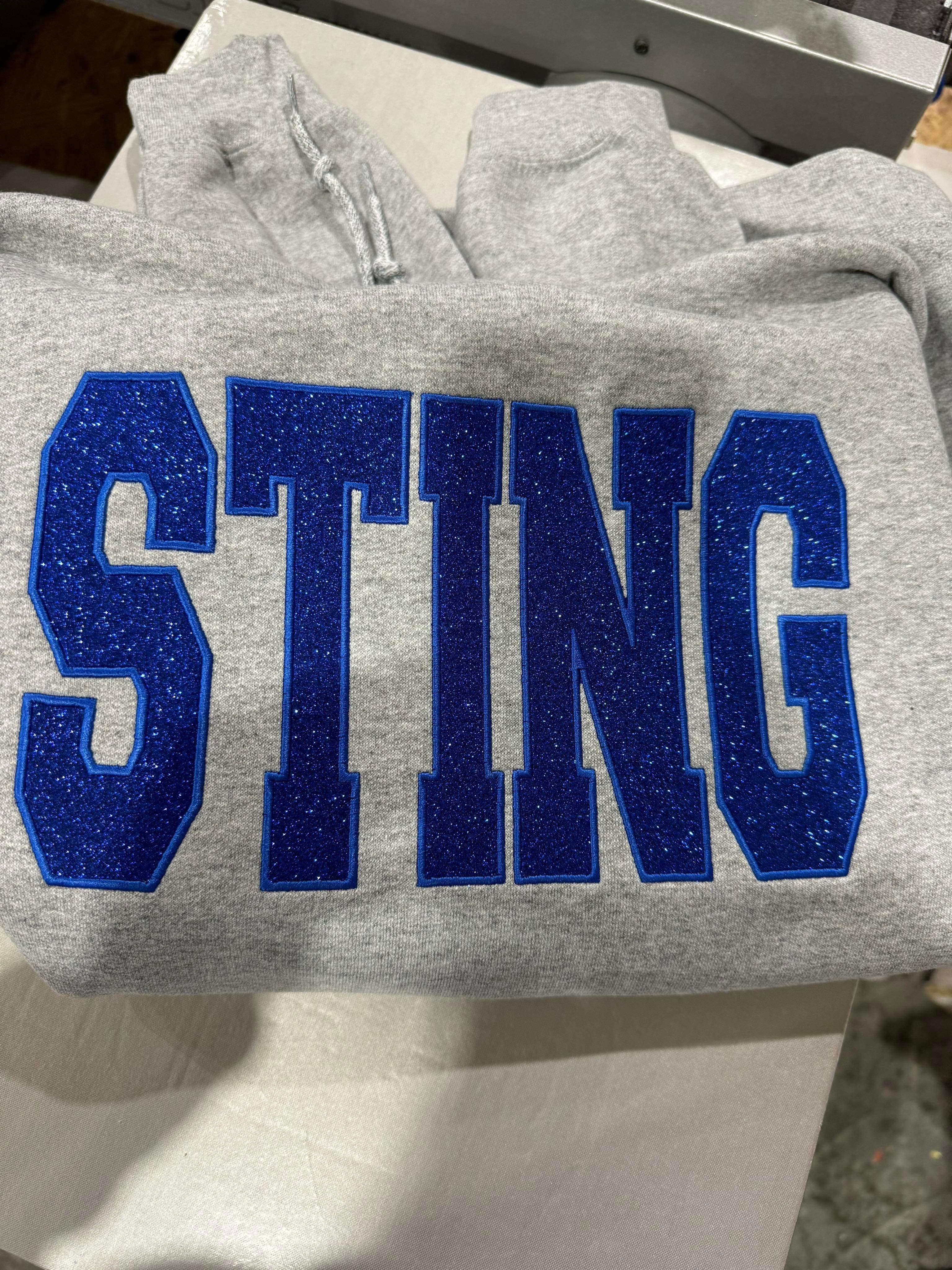 Sting Glitter Embroidery Fleece
