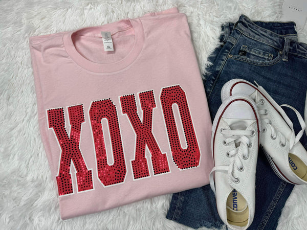 XOXO Red Spangle White Outline Comfort Colors